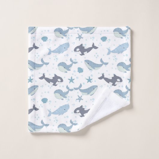 walvis en vulwalvis bad handdoek (Wasdoekje)