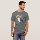 Walvis eten Bitcoins HODL grappig T-shirt (Voorkant volledig)
