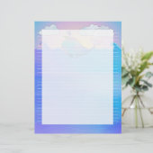 Walvis gevoerd - 8,5 "x 11" briefpapier blad (Staand voorkant)