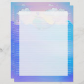 Walvis gevoerd - 8,5 "x 11" briefpapier blad (Voorkant / Achterkant)