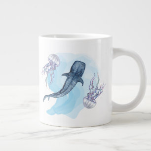 Walvis Haai. Aquarel Extra Grote Beker