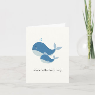 Walvis Hallo Babykaart Kaart