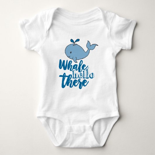 Walvis Hallo Daar Walvis Cartoon Schattige Baby Wa Romper (Voorkant)
