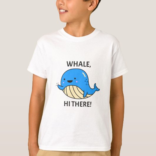 Walvis hoi daar, kinder basis T-shirt (Voorkant)
