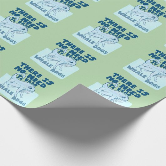 Walvis Hond grappig wezen Cadeaupapier (Hoek)