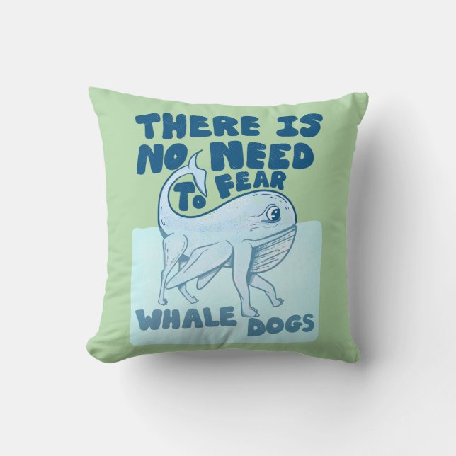 Walvis Hond grappig wezen Kussen (Voorkant)