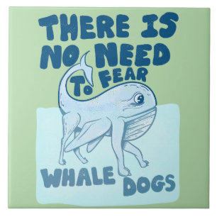 Walvis Hond grappig wezen Tegeltje