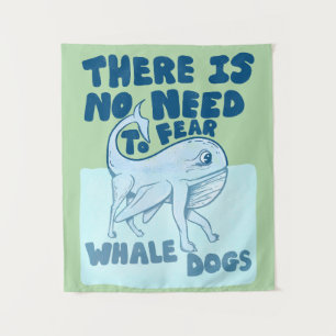 Walvis Hond grappig wezen Wandkleed