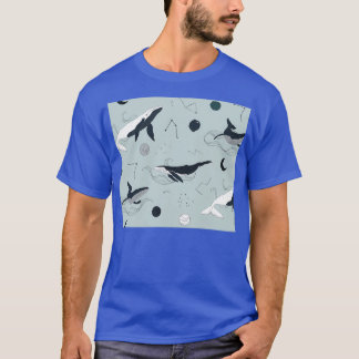 walvis in de ruimtevaartsector t-shirt