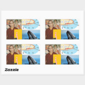 Walvis in de spijker rechthoekige sticker (Vel)