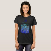 Walvis in een pot - Blauwe gradiënt T-shirt (Voorkant volledig)