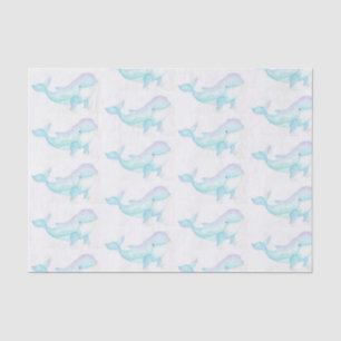 Walvis in pastel tissuepapier