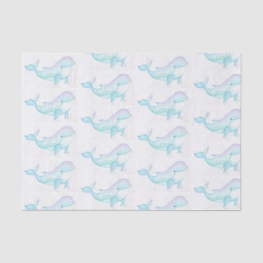 Walvis in pastel tissuepapier (Voorkant)