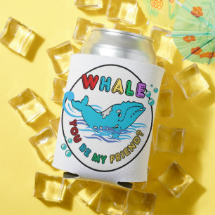 Walvis jij bent mijn vriend Blue Bubble bultrug wa Blikjeskoeler