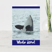 Walvis klaar! Gefeliciteerd kaart