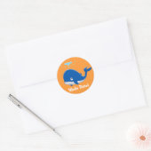 Walvis klaar! ronde sticker (Envelop)
