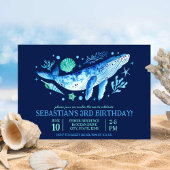 Walvis, koraal en zeeschelpen onder het Zee blauw Kaart