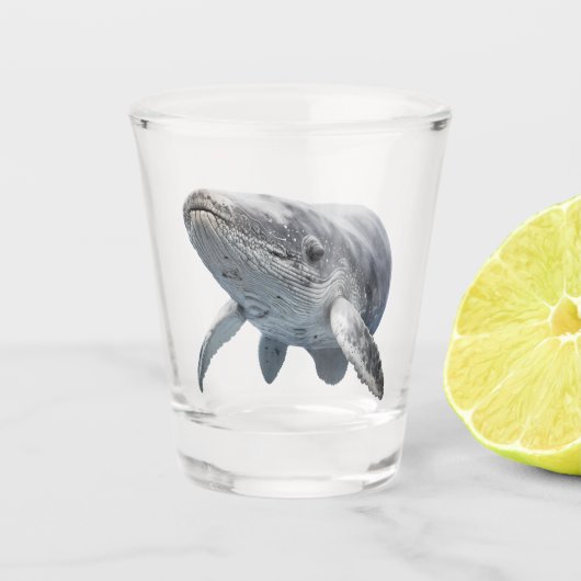 Walvis Kunst Oceaan Strand Shot Glas (Voorkant)
