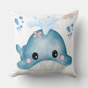 Walvis met een verband en bubble Pillow Kussen