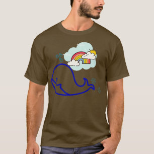 walvis met regenboogdierenvriend t-shirt