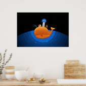 walvis (nacht) poster (Keuken)