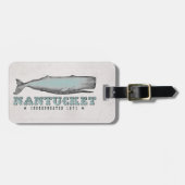  walvis Nantucket MA Inc 1671 Bagagelabel (Voorkant horizontaal)