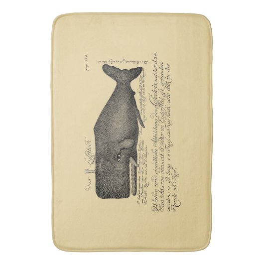  walvis Nautical Steampunk Badmat (Voorkant Verticaal)