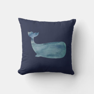 Walvis Nautische Marine Blauw Schilderkussen Kussen