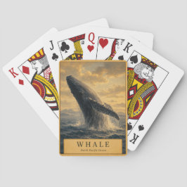 Walvis Noord-Pacifische VINTAGE Pokerkaarten