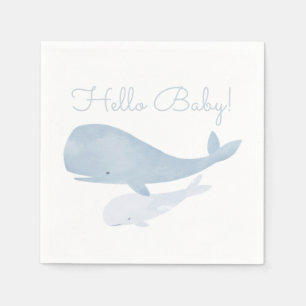 walvis onder het Baby shower Zee Servet