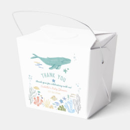 Walvis onder het Zee Baby shower Dank u Bedankdoosjes