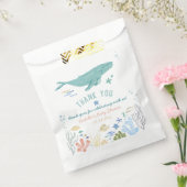 Walvis onder het Zee Baby shower Dank u Bedankzakje (Gezegeld)