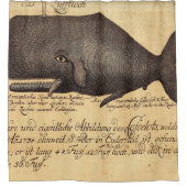 walvis op perkament douchegordijn (Voorkant)