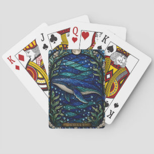 Walvis Open Oceaan Illumina Glas-in-Lood Pokerkaarten