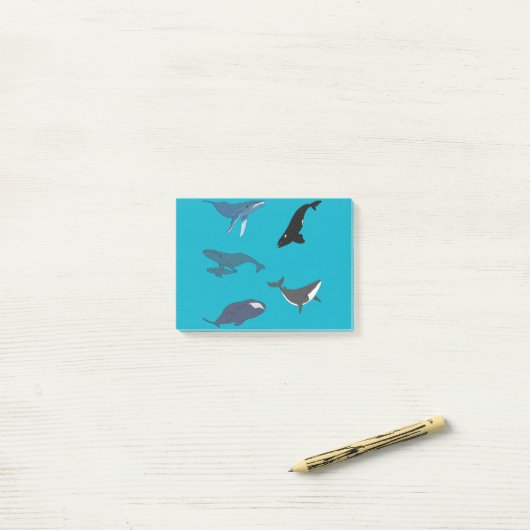 Walvis Post-it® Notes (Op bureau)