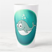 Walvis, Potvis, Onderwater Latte Mok (Voorkant)