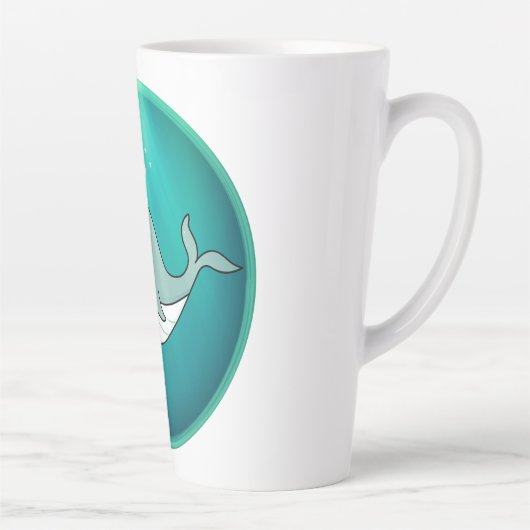 Walvis, Potvis, Onderwater Latte Mok (Rechts)
