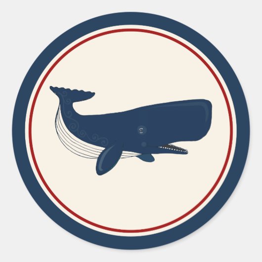 walvis ronde sticker (Voorkant)