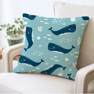 Walvis Sierkussen, oceaan thema Kussen