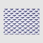 walvis silhouet tekening blauw tissuepapier (Voorkant)