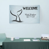 Walvis staart blauw spandoek (Beurs)