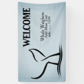 Walvis staart blauw spandoek (Verticaal)