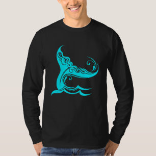 Walvis staart in golven walvis orka redden Zee die T-shirt