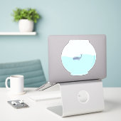walvis sticker (Laptop op bureau)