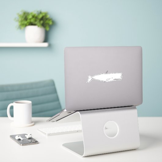  walvis sticker (Laptop op bureau)