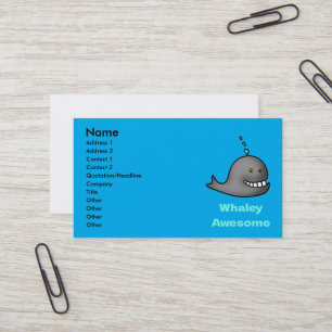 Walvis Super Grappig Walvis Pun Design Visitekaartje
