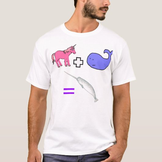 walvis + unicorn t-shirt (Voorkant)
