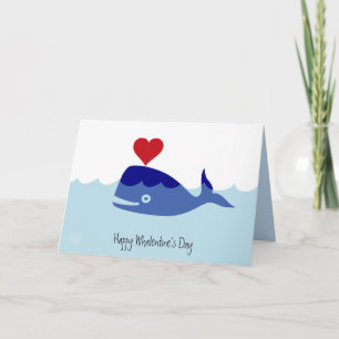 walvis Valentijnsdag Kaart