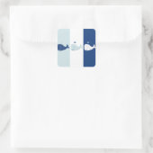 walvis vierkante sticker (Tas)