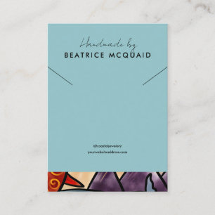 walvis voor de Waterverf   Ketting Display Kaart Visitekaartje